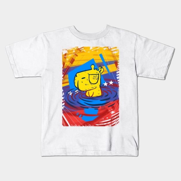 Chiguire tricolor Kids T-Shirt by dRons